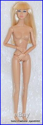 2010 Poppy Parker Beatnik Blues Doll New Body Nude with Stand and Box