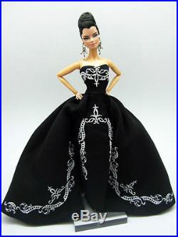 Black Silkstone Barbie Fashion Royalty Candi Evening Dress Outfit Gown Clothes