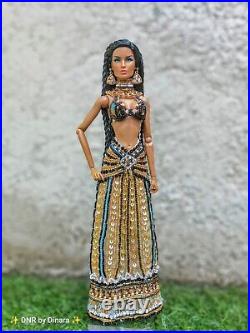 Cleopatra Royal Vintage Beaded Dress, body fit Fashion Royalty Poppy NF Barbie Cleopatra Royal Vintage Beaded Dress, body fit Fashion Royalty Poppy NF Barbie