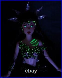 Dark Siren Mermaid OOAK art doll custom Halloween Barbie Fashion Royalty repaint