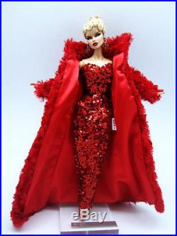 Eaki Fur Coat Red Dress Outfit Gown Silkstone Barbie Fashion Royalty Candi FR