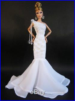 Eaki White Wedding Dress Outfit Gown Silkstone Barbie Fashion Royalty Candi FR