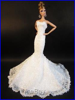 Evening White Sequin Mermaid Dress Outfit Silkstone Barbie Fashion Royalty FR