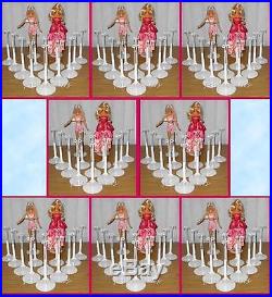 FREE U. S. SHIPPING 100 White Kaiser BARBIE Doll Stands Fashion Royalty Momoko