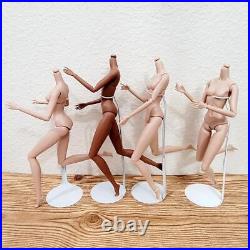 Integrity Toy Fashion Doll Body Lot of 4 Bodies 2016 Light Dark Skin Tones