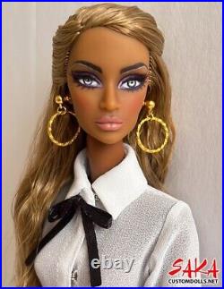 Integrity Toys Janay DOLL HEAD Repainted Fashion Royalty Ooak Barbie
