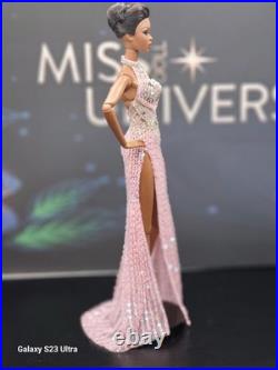 OOAK Fashion Royalty Fully Beaded Pink Gown. Fits Most 11 1/2 To 12 Dolls