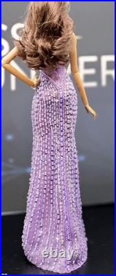 OOAK Fashion Royalty Fully Beaded Purple Gown. Fits Most 11 1/2 To 12 Dolls